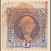 6c ultramarine Washington with G. Grill single