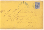 3c ultramarine Locomotive with G. Grill 2/3 bisect on cover