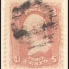3c rose Washington single on horizontally laid paper