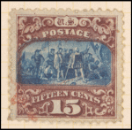 15c brown & blue Landing of Columbus Type II with G. Grill