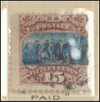 15c brown & blue Landing of Columbus Type I single