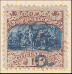 15c brown & blue Landing of Columbus Type II with G. Grill