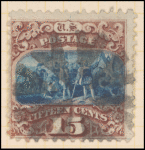 15c brown & blue Landing of Columbus Type I single