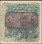 24c green & violet Declaration of Independence with G. Grill