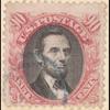 90c carmine & black Lincoln with G. Grill single