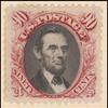 90c carmine & black Lincoln single