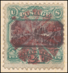 24c green & violet Declaration of Independence with G. Grill