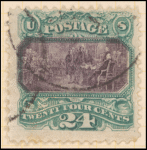 24c green & violet Declaration of Independence with G. Grill