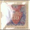30c ultramarine & carmine Shield, Eagle & Flags single
