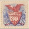 30c ultramarine & carmine Shield, Eagle & Flags single