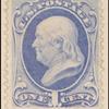 1c ultramarine Franklin with Grill single