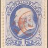 1c ultramarine Franklin single