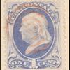 1c ultramarine Frankline single