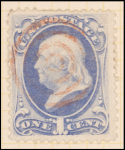 1c ultramarine Frankline single