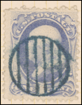 1c ultramarine Franklin single