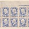 1c ultramarine Franklin plate block of twelve