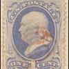1c ultramarine Franklin with Grill single