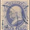 1c ultramarine Franklin with Grill single