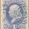 1c ultramarine Franklin with Grill single