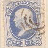 1c ultramarine Franklin with Grill single