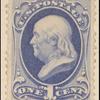1c ultramarine Franklin single