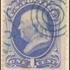 1c ultramarine Franklin single