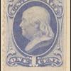 1c ultramarine Franklin single