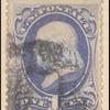 1c ultramarine Franklin single