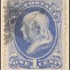 1c ultramarine Franklin single