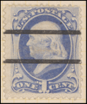 1c ultramarine Franklin single