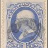 1c ultramarine Franklin single