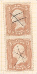 3c rose Washington vertical pair