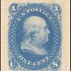 1c blue Franklin re-issue single