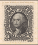 12c black Washington reprint single