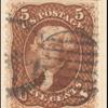 5c red brown Jefferson single