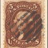 5c red brown Jefferson single