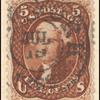 5c red brown Jefferson single