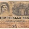 Jefferson vignette on bank note
