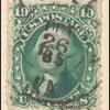 10c yellow green Washington single