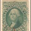 10c yellow green Washington single