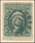 10c yellow green Washington single