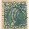 10c yellow green Washington single