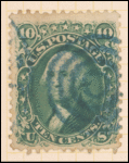 10c yellow green Washington single