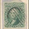 10c yellow green Washington single