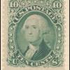 10c yellow green Washington single