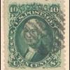 10c yellow green Washington single