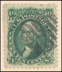 10c yellow green Washington single