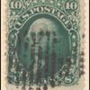10c yellow green Washington single