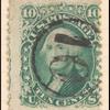 10c yellow green Washington single