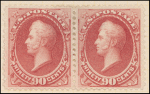 90c rose carmine Perry pair